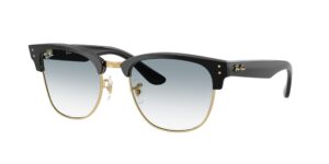 0RBR0504S CLUBMASTER REVERSE 667779 - Black On Gold - Clear Gradient Blue - Size 51