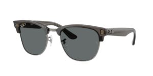 0RBR0504S CLUBMASTER REVERSE 670781 - Transparent Dark Grey On Gunmetal - Polarized Dark Grey - Size 51