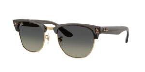 0RBR0504S CLUBMASTER REVERSE 682911 - Transparent Dark Grey On Gold - Grey Gradient - Size 51