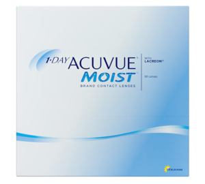 1-Day Acuvue Moist 180 contact lenses for clear, comfortable vision