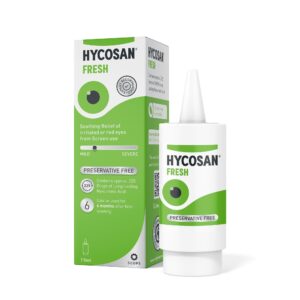 Hycosan Fresh eye drops for soothing relief of irritated eyes.